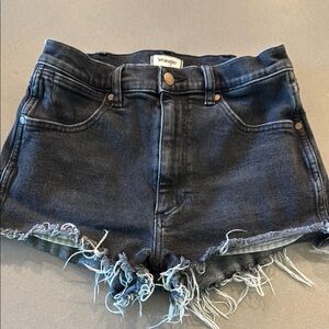 Wrangler Black Denim Cutoff Shorts